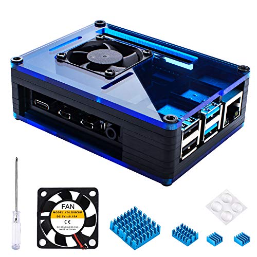 Miuzei Pi 4 Case with Cooling Fan
