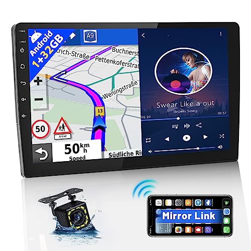 10.1-inch Android Car Stereo with GPS, Mirror Link, and Backup Camera
