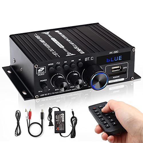 AK-380 Bluetooth Amplifier with Remote Control