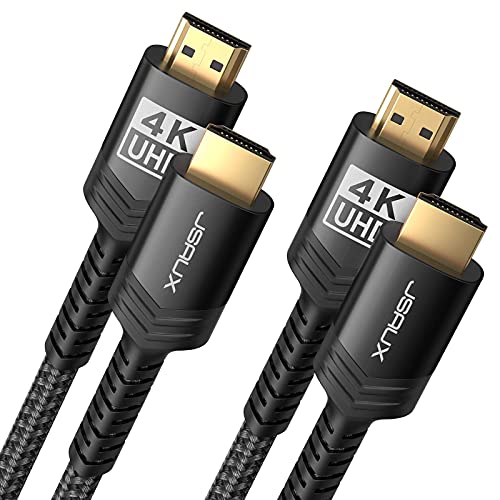 JSAUX 4K HDMI Cable - High Speed, 2 Pack, 6ft