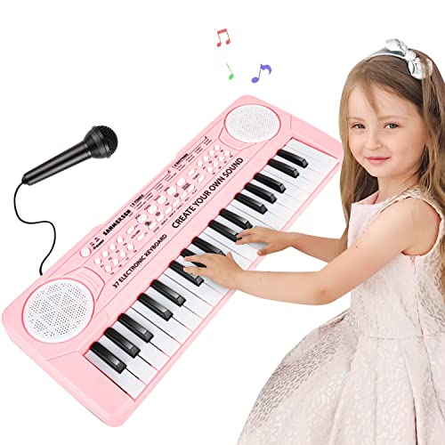 M SANMERSEN Kids Keyboard Piano with Microphone