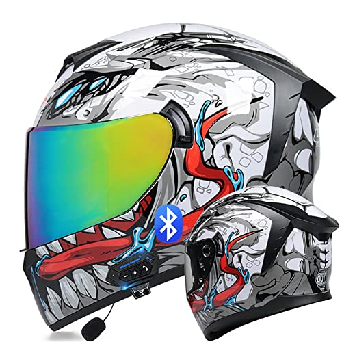 Bluetooth Motorcycle Helmet with Bluetooth Connectivity and DOT Approval
