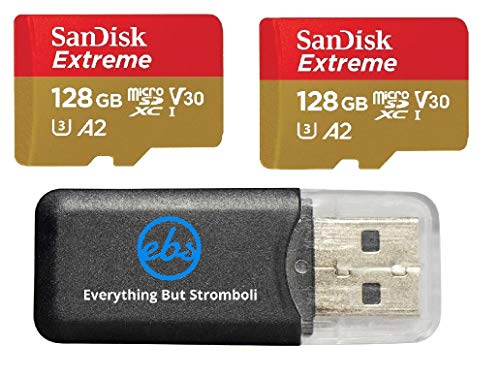 SanDisk Extreme MicroSD Card 128GB (2 Pack) Memory Card for DJI Drone