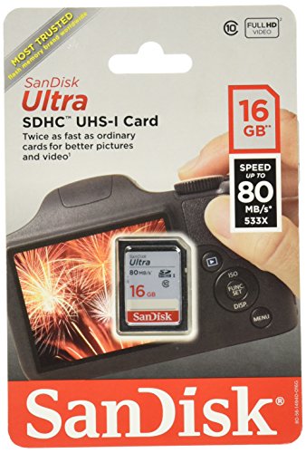 Sandisk Ultra SDHC 16GB Flash Memory Card