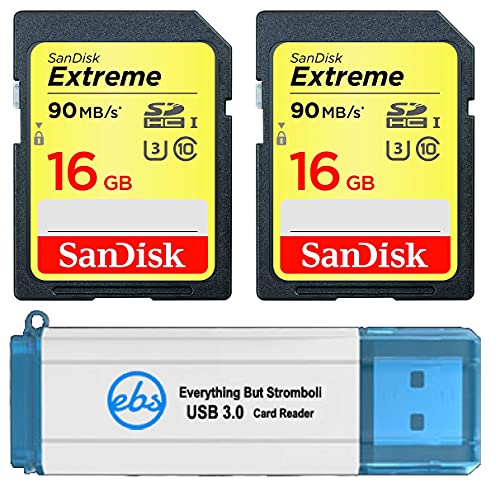 SanDisk Extreme 16GB SD Card (2 Pack)