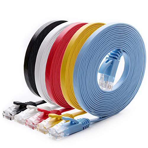 Cat 6 Ethernet Cable 10 ft (5 Pack) - High Bandwidth Network Cable