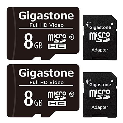 Gigastone 8GB Micro SD Card - Full HD Video, Surveillance Security Cam Action Camera