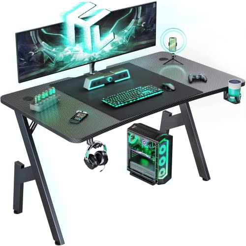 Large Gaming Desk with Carbon Fibre Surface