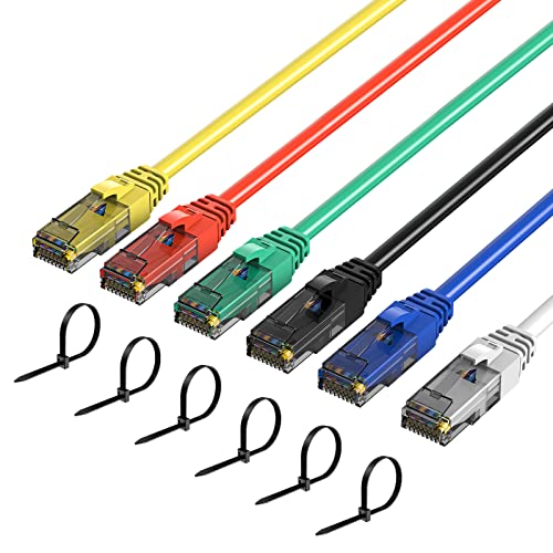 Cat6 Patch Cables - 2FT, 6 Pack