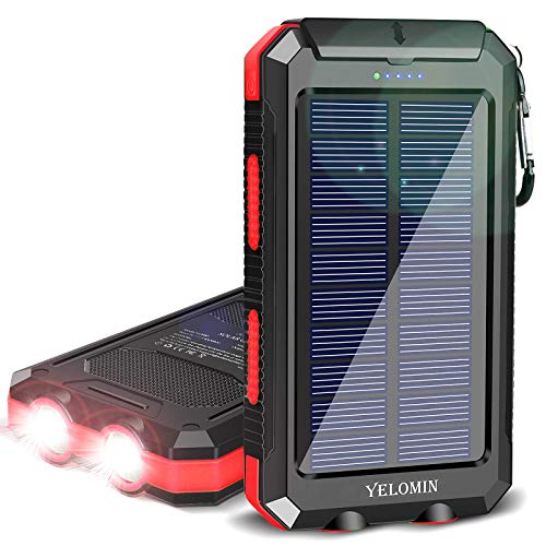 YELOMIN Solar Charger 20000mAh: Portable and Waterproof Power Bank for Outdoor Charging