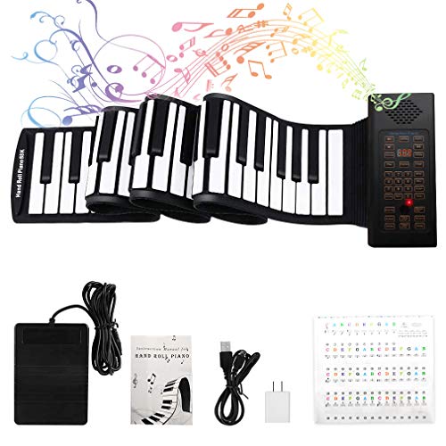 Portable Roll Up Piano Keyboard for Kids and Beginners