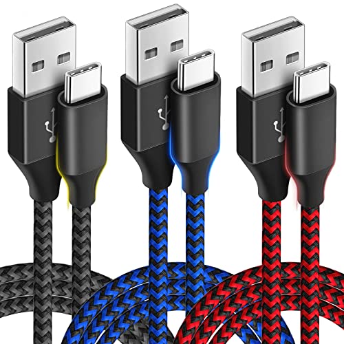10ft USB C Charger Cable 3 Pack - Fast Charging and Syncing