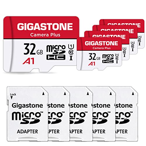 [Gigastone] Micro SD Card 32GB 5-Pack - High-Speed Memory Storage