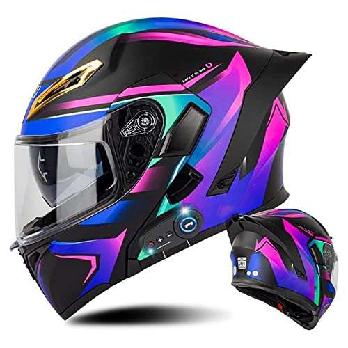 Bluetooth Motorcycle Helmet with Flip Up Visor and Bluetooth Connectivity
