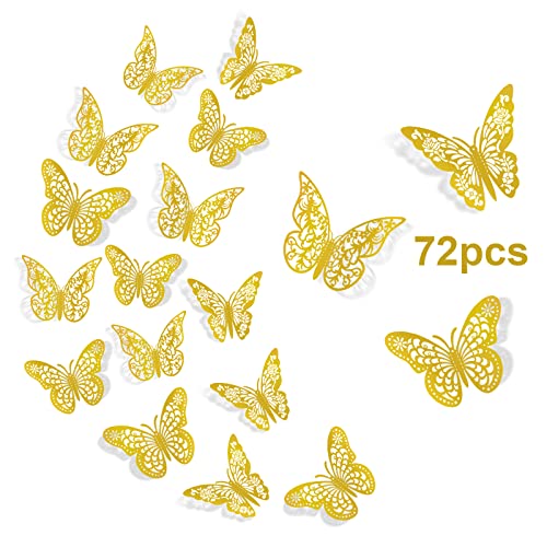 Gold Butterfly Wall Decorations for Room
