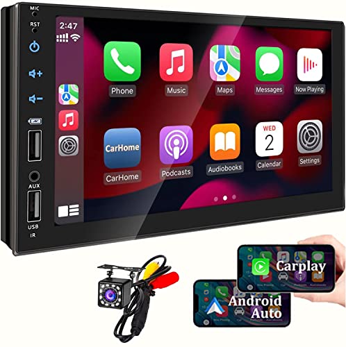 Double Din Car Stereo with Apple Carplay&Android Auto