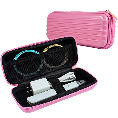 Leayjeen Pink Hard Carrying Case for MYNT3D Professional 3D Printing Pen and Accessories