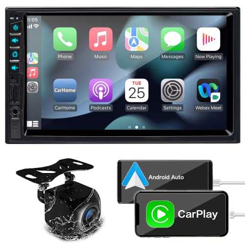 7 inch Double Din Car Stereo with Carplay & Android Auto