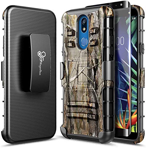 NZND Case for LG Phones with Shockproof Protective Armor Case and Tempered Glass Screen Protector