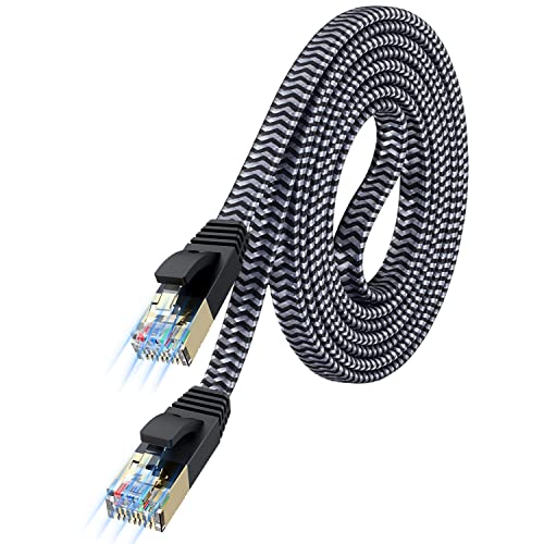 10ft Morelecs Ethernet Cable Cat 7 - High Speed Flat Ethernet Cable