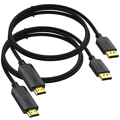 Thin DisplayPort to HDMI Cable 3ft - Superior Performance and Versatility