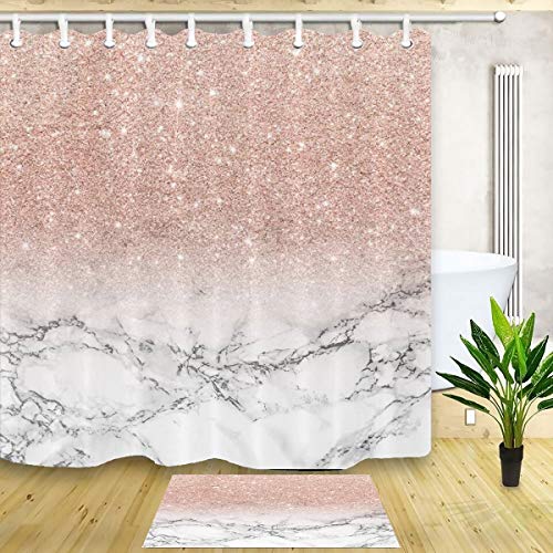Marble Print Shower Set by MOUMOUHOME