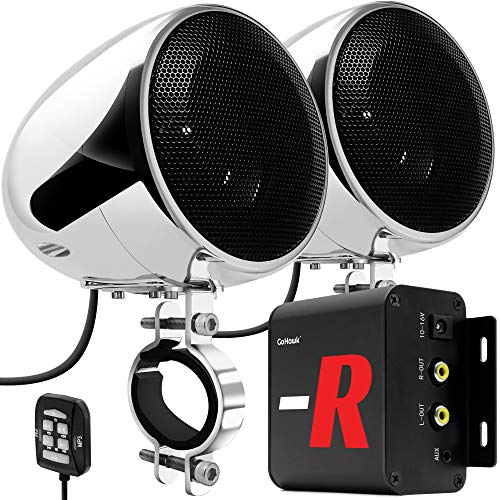 GoHawk TN4-R Amplifier 4" Bluetooth Motorcycle Stereo Speakers