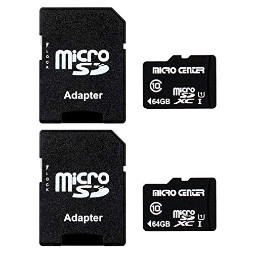 Micro Center 64GB Class 10 MicroSDXC Memory Card (2 Pack)