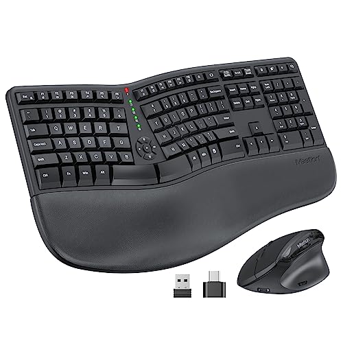 MEETION Ergonomic Wireless Keyboard and Mouse Set