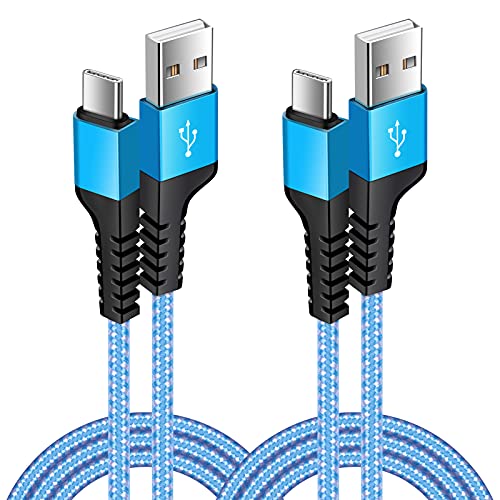 Type C Cable Fast Charging 2 Pack - Samsung Galaxy & USB-C Devices - Blue - 3.3Ft