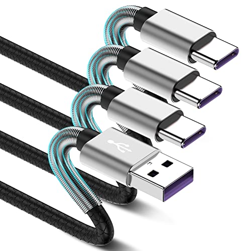 Reliable and Efficient 3Pack 6ft Charger Cord for Samsung Galaxy and USB Type-C Devices