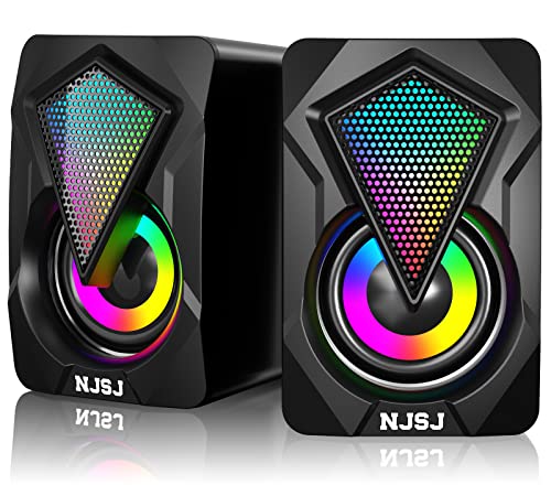 Compact USB Powered Gaming Speakers with RGB LED Light
