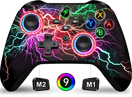 Wireless Switch Pro Controller with RGB Light/Programmable/Motion Control/Vibration/Turbo/Wakeup