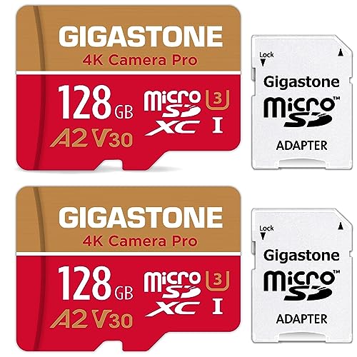 [5-Yrs Free Data Recovery] Gigastone 128GB 2-Pack Micro SD Card