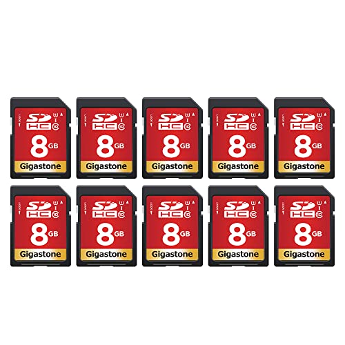 Gigastone 8GB 10-Pack SD Card with 10 Mini Cases
