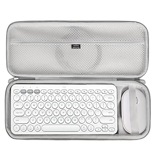 Aproca Grey Travel Storage Case for Logitech Keyboard and Mouse