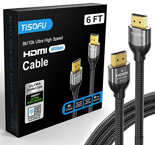 TISOFU 8K HDMI Cable: Ultra High Speed Premium Braided Cord