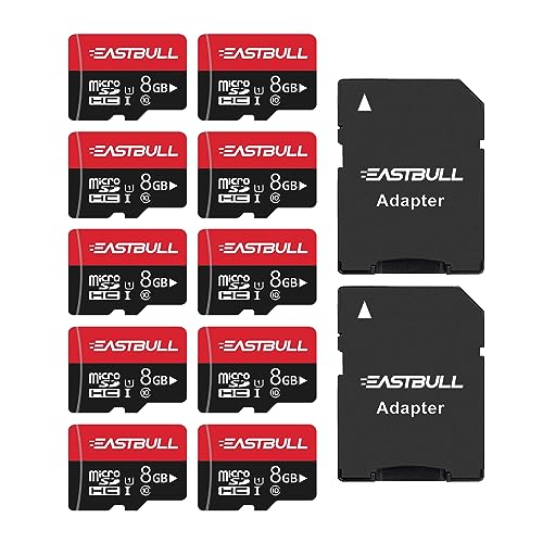 EASTBULL 8GB 10-Pack of Micro SD Cards