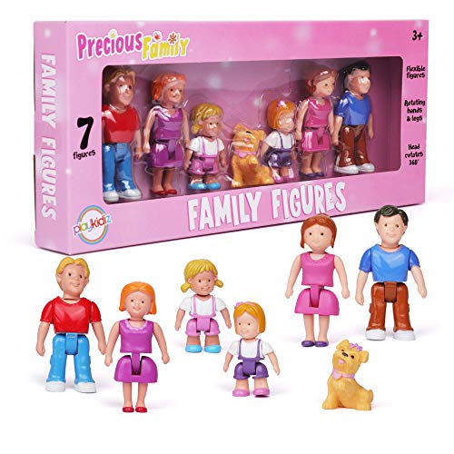 Playkidz Family Figures - Small Toy People for Dollhouse Play