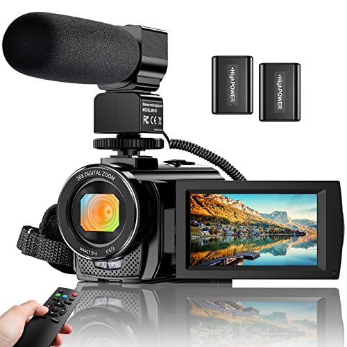 YouTube Vlogging Camera Recorder with Microphone and Remote