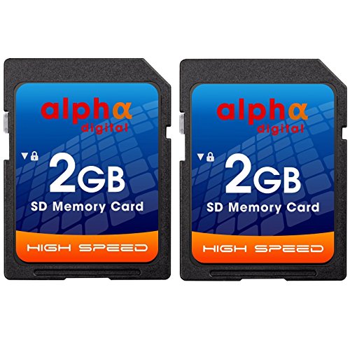 2-Pack 2GB Secure Digital (SD) Memory Card for Older Cameras