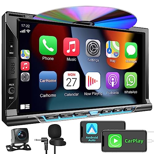 Double Din Car Stereo with CD/DVD Player
