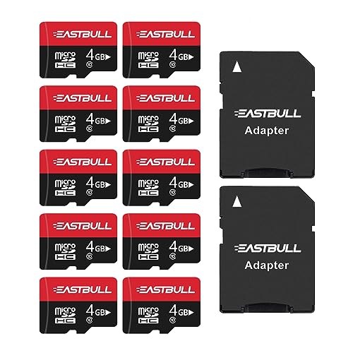 EASTBULL 4GB Micro SD Cards Pack with Adapters