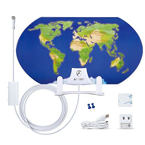 ANTOP Amplified TV Antenna Indoor - Quality HDTV Viewing Experience