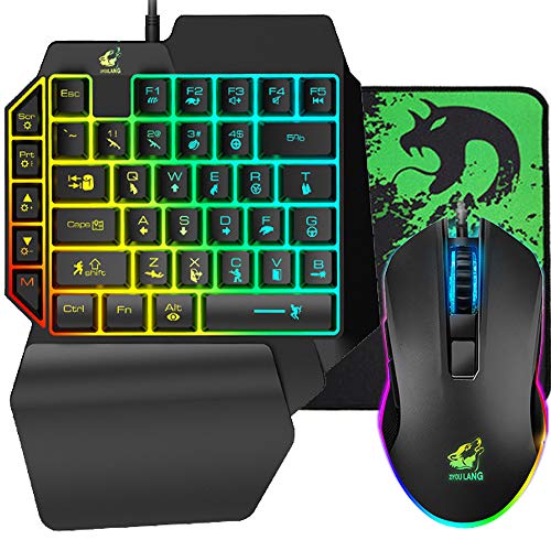 FELICON One Handed Gaming Keyboard and Mouse Combo