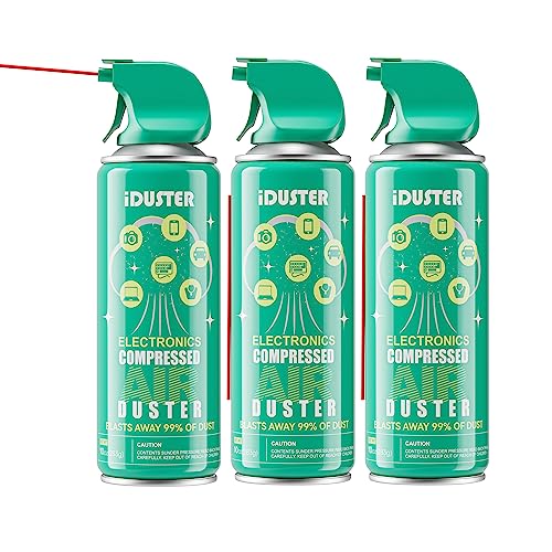 iDuster Air Duster - Keyboard Cleaner Spray, 3 Packs
