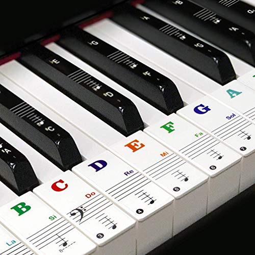 Colorful Piano Keyboard Stickers for Beginners