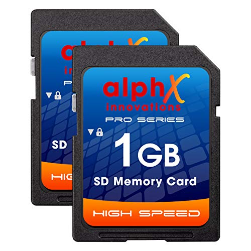 AlphX 1GB SD Memory Cards (Pack of 2)