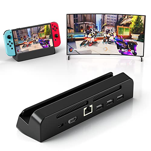 Tinbinx Switch Dock: Portable Charging Stand with Ethernet Port