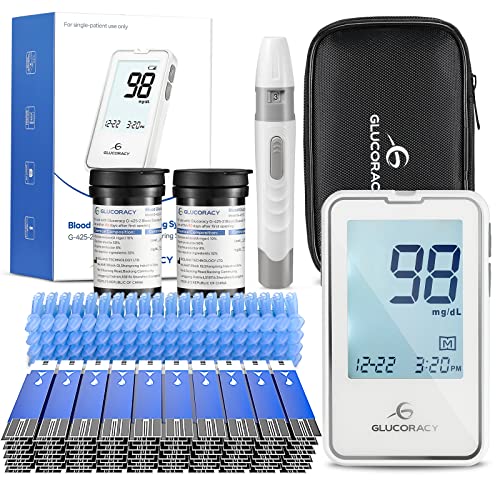 Glucoracy Blood Glucose Monitor Kit with 100 Strips